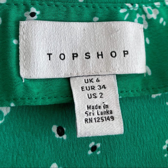 TOPSHOP Green Floral Cami - Picture 8 of 11